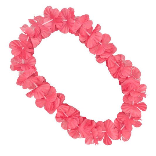 Blinkee A5060 Hawaiian Flower Lei Necklace, Pink