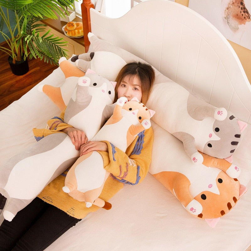 130cm Long Cat Pillow for Kids